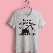 T-SHIRT  "LA VIE EST PLUS BELLE EN MINI-PELLE"