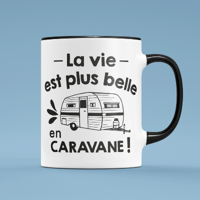 MUG "LA VIE EST PLUS BELLE EN CARAVANE"