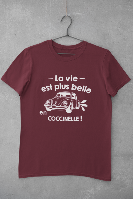 TEE-SHIRT "LA VIE EST PLUS BELLE EN COCCINELLE"