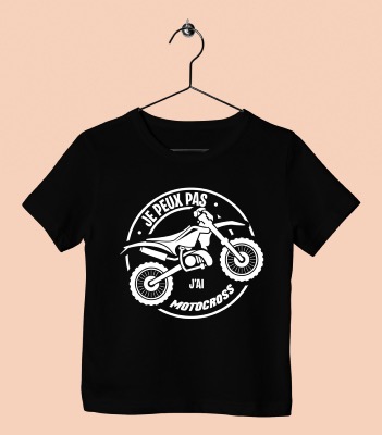 TEE SHIRT ENFANT "JE PEUX PAS J'AI MOTOCROSS"