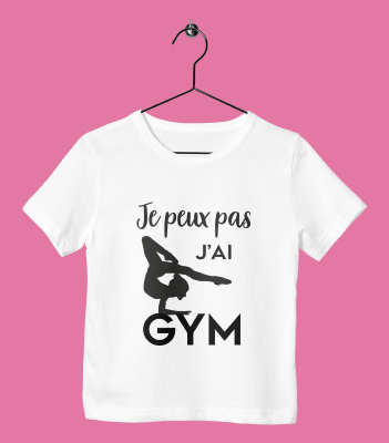 TEE SHIRT ENFANT "JE PEUX PAS J'AI GYM" (SOL)