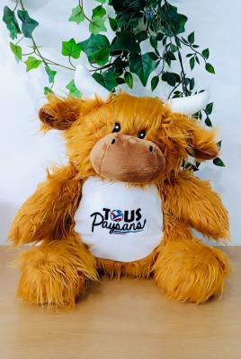 PELUCHE VACHE "TOUS PAYSANS" 