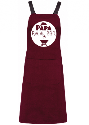 TABLIER BIO "Papa Roi du BBQ"