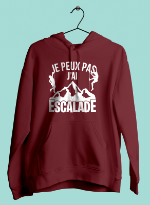 SWEAT "JE PEUX PAS J'AI ESCALADE"