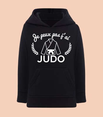 SWEAT ENFANT " JE PEUX PAS J'AI JUDO"