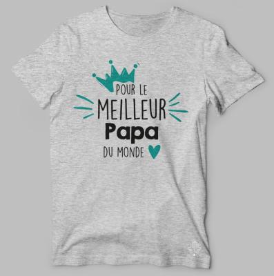 TEE-SHIRT  "POUR LE MEILLEUR PAPA DU MONDE"