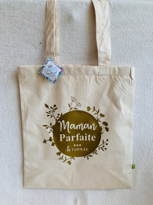 TOTEBAG "MAMAN PARFAITE & TATOUÉE"