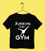 TEE SHIRT ENFANT "JE PEUX PAS J'AI GYM" (POUTRE)