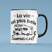 MUG "LA VIE EST PLUS BELLE EN CAMPING-CAR"