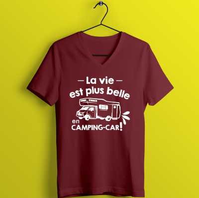 T-SHIRT "LA VIE EST PLUS BELLE EN CAMPING CAR"