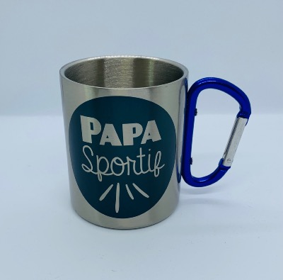 Tasse inox "Papa Sportif"