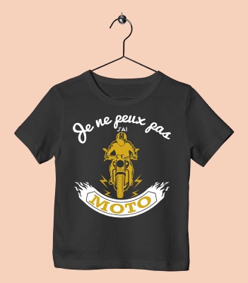 TEE SHIRT ENFANT "JE PEUX PAS J'AI MOTO"