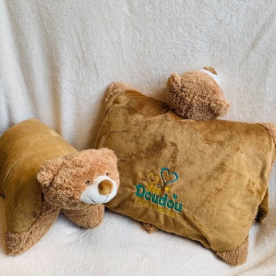 COUSSIN PELUCHE OURS PERSONNALISABLE