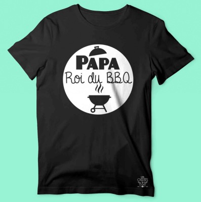 TEE-SHIRT  "PAPA ROI DU BBQ"