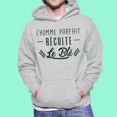 SWEAT "L'HOMME PARFAIT RÉCOLTE LE BLÉ"