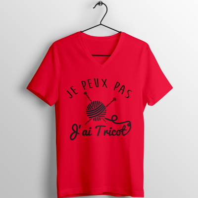 TEE-SHIRT " JE PEUX PAS J AI TRICOT "