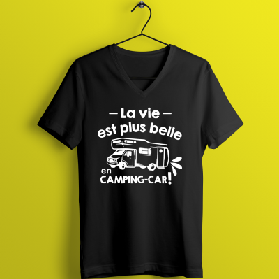 T-SHIRT "LA VIE EST PLUS BELLE EN CAMPING CAR"